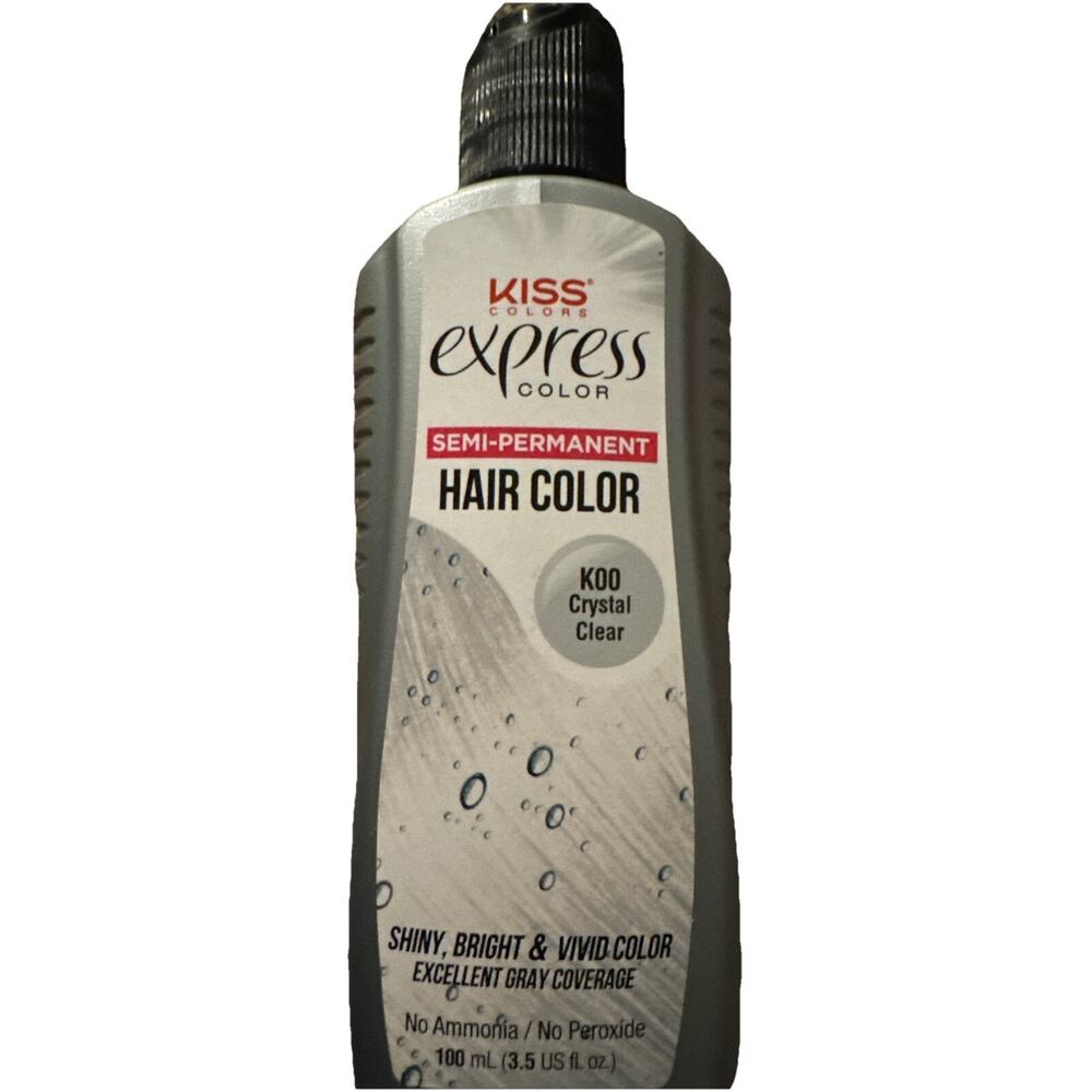 Semi-Permanent Hair Color,Kiss Express 100mL (3.5 US fl.oz) CRYSTAL CLEAR